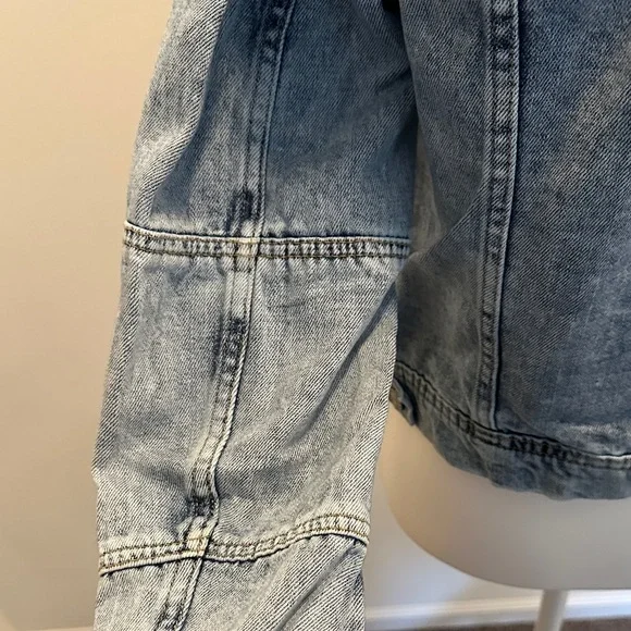 Free People Light Blue Jean Jacket - Picture 6 of 7